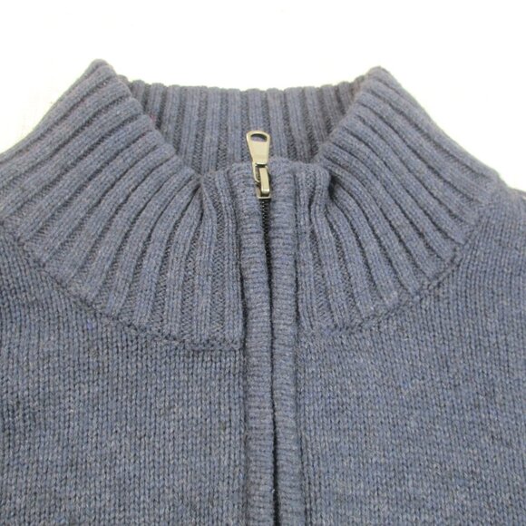 Sonoma Goods for Life Supersoft Sweater Men 2XL Blue Knit Ribbed Hem Quarter Zip - Picture 3 of 11